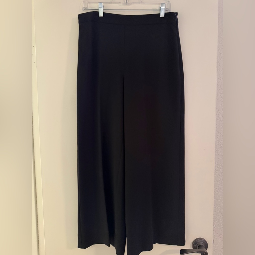 New Rebecca Taylor Black Wide-Leg Pants